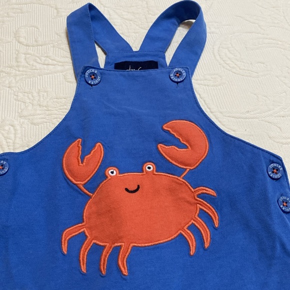 Joules 2 piece onesie tshirt & overalls with crab 🦀  design Size 3-6M - Picture 10 of 16